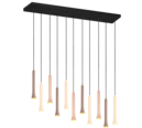 Trio Lighting Trio FIATO hanglamp | LED | mat zwart met taupe met koffie | 115 x 15 cm | IP20 | 11x 3W | 400 lm | 2300+3000+4000K | dimbaar