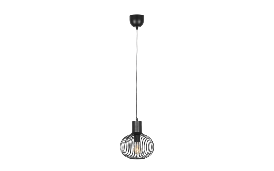 Trio Lighting Trio GILA pendant light | 1x E27 max 40W | black | Ø 23 cm | IP20 | 150 cm Trio Lighting Trio GILA pendant light | 1x E27 max 40W | black | Ø 23 cm | IP20 | 150 cm