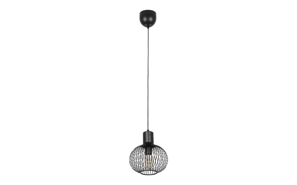 Trio Lighting Trio GILA hanglamp | E27 Fitting | mat zwart | Ø 23 cm | IP20 | excl. 1x E27 | max. 10W