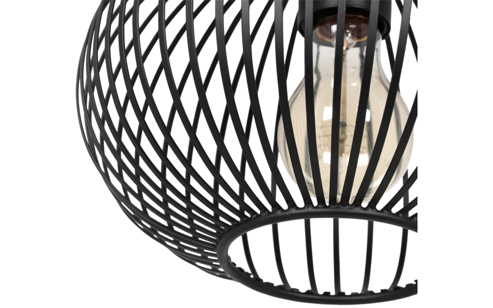 Trio Lighting Trio GILA pendant light | 1x E27 max 40W | black | Ø 23 cm | IP20 | 150 cm Trio Lighting Trio GILA pendant light | 1x E27 max 40W | black | Ø 23 cm | IP20 | 150 cm