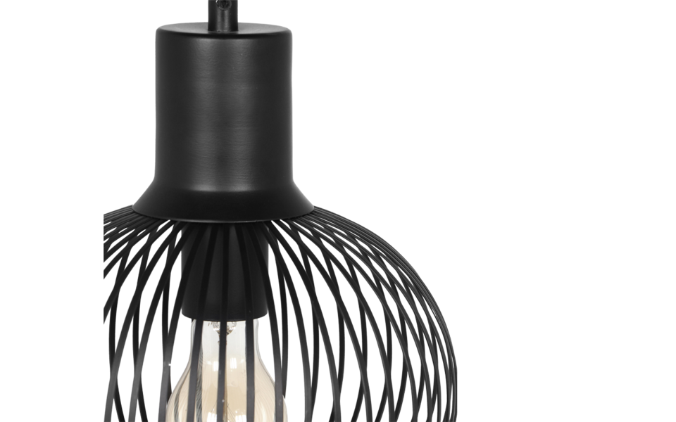 Trio Lighting Trio GILA pendant light | 1x E27 max 40W | black | Ø 23 cm | IP20 | 150 cm Trio Lighting Trio GILA pendant light | 1x E27 max 40W | black | Ø 23 cm | IP20 | 150 cm