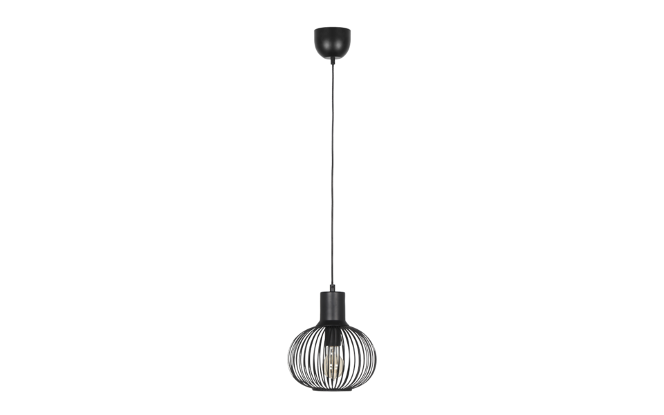 Trio Lighting Trio GILA hanglamp | E27 Fitting | mat zwart | Ø 23 cm | IP20 | excl. 1x E27 | max. 10W