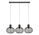 Trio Lighting Trio GILA hanglamp | E27 Fitting | mat zwart | 120 x 33 cm | IP20 | excl. 3x E27 | max. 10W