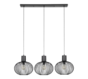 Trio Lighting Trio GILA hanglamp | E27 Fitting | mat zwart | 120 x 33 cm | IP20 | excl. 3x E27 | max. 10W