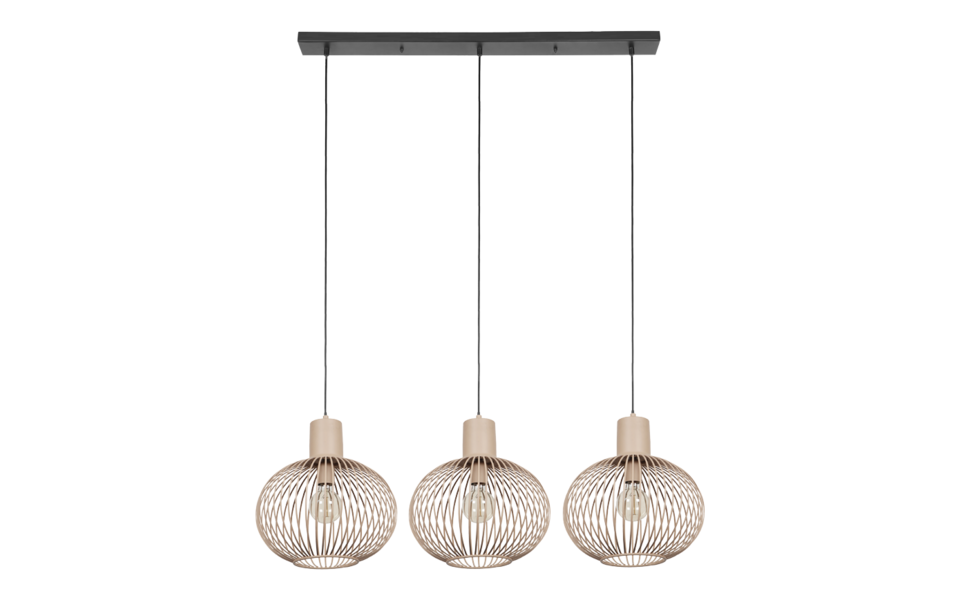 Trio Lighting Trio GILA hanglamp | E27 Fitting | zand | 120 x 33 cm | IP20 | excl. 3x E27 | max. 10W Trio Lighting Trio GILA hanglamp | E27 Fitting | zand | 120 x 33 cm | IP20 | excl. 3x E27 | max. 10W