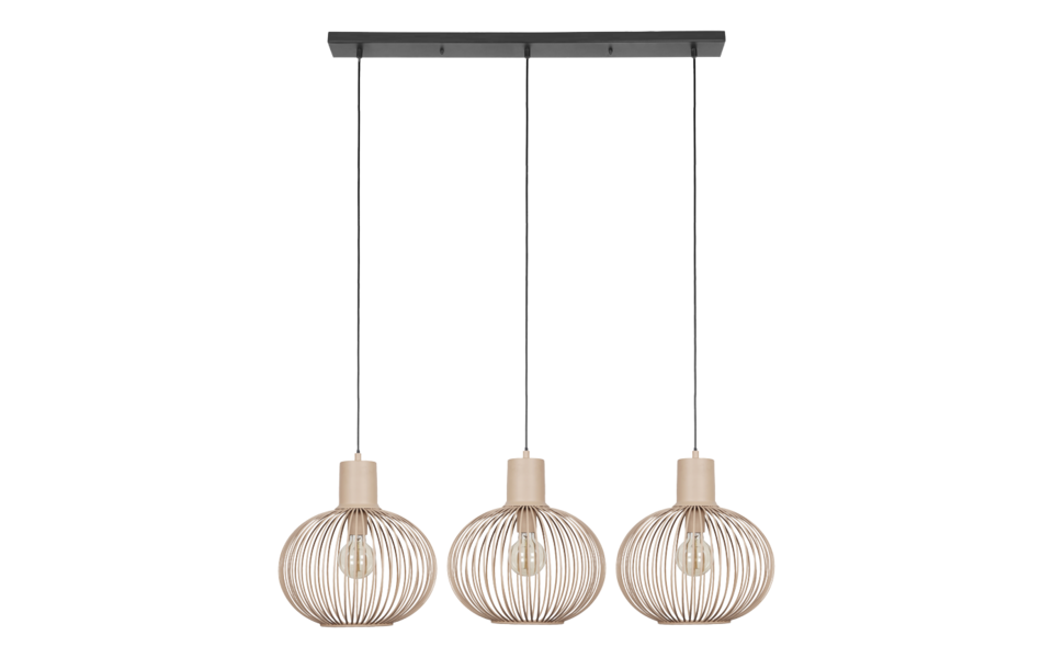 Trio Lighting Trio GILA hanglamp | E27 Fitting | zand | 120 x 33 cm | IP20 | excl. 3x E27 | max. 10W Trio Lighting Trio GILA hanglamp | E27 Fitting | zand | 120 x 33 cm | IP20 | excl. 3x E27 | max. 10W