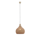 Trio Lighting Trio JANNE hanglamp | E27 Fitting | mat zwart met natuurlijke afwerking | Ø 54 cm | IP20 | excl. 1x E27 | max. 10W