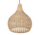 Trio Lighting Trio JANNE hanglamp | E27 Fitting | mat zwart met natuurlijke afwerking | Ø 54 cm | IP20 | excl. 1x E27 | max. 10W