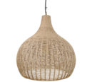 Trio Lighting Trio JANNE hanglamp | E27 Fitting | mat zwart met natuurlijke afwerking | Ø 54 cm | IP20 | excl. 1x E27 | max. 10W