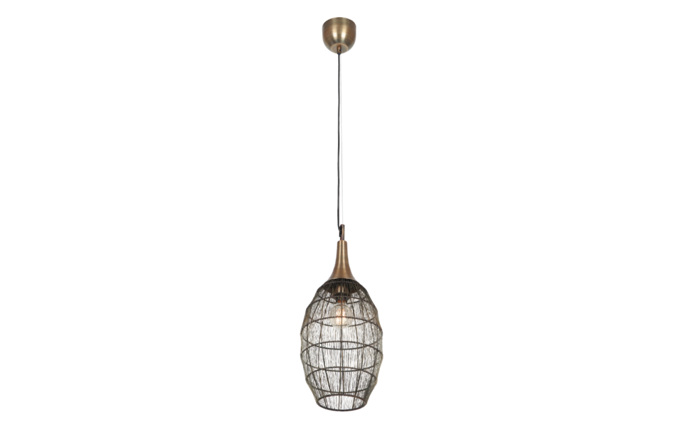 Trio Lighting Trio SORAYA hanglamp | E27 Fitting | oud brons | Ø 26 cm | IP20 | excl. 1x E27 | max. 10W