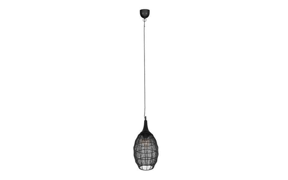 Trio Lighting Trio SORAYA pendant light | 1x E27 max 40W | black | Ø 26 cm | IP20 | 150 cm
