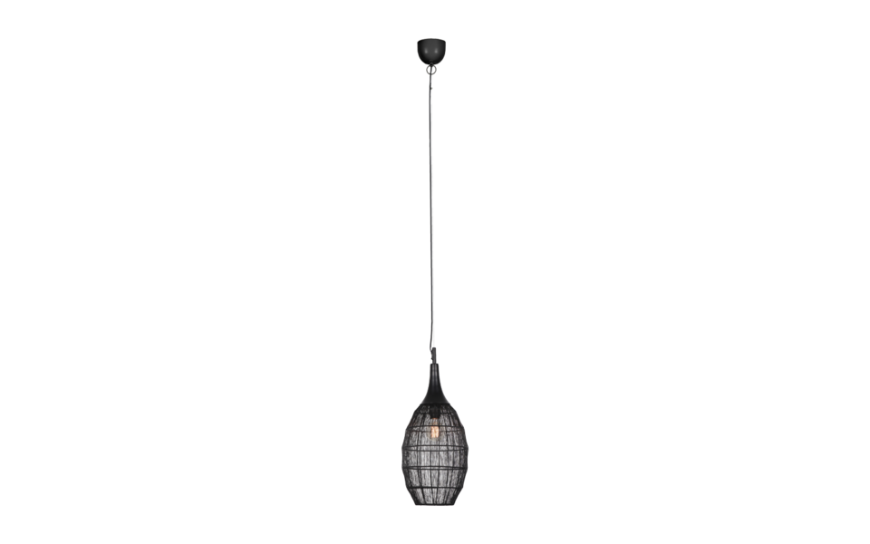 Trio Lighting Trio SORAYA pendant light | 1x E27 max 40W | black | Ø 26 cm | IP20 | 150 cm