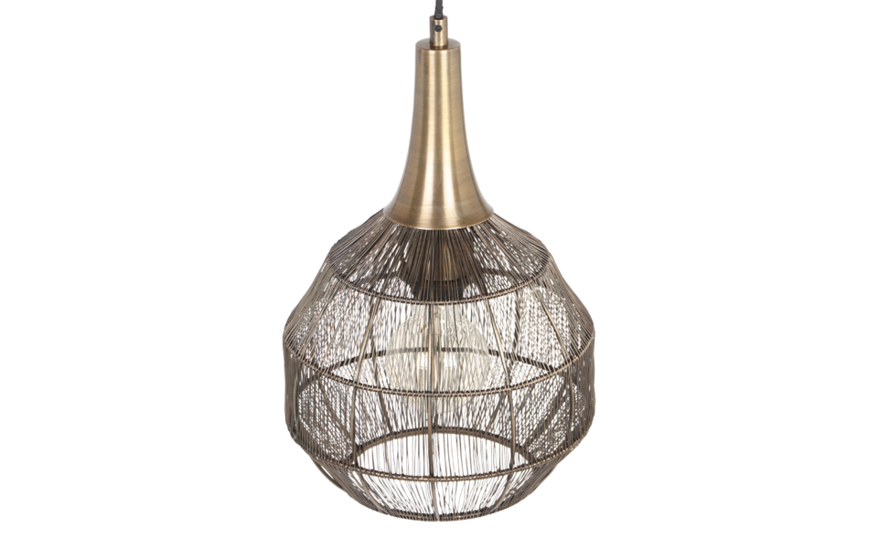 Trio Lighting Trio SORAYA hanglamp | E27 Fitting | oud brons | Ø 26 cm | IP20 | excl. 1x E27 | max. 10W