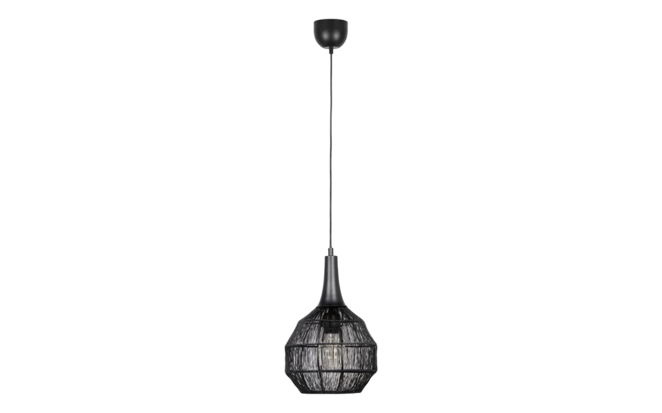 Trio Lighting Trio SORAYA hanglamp | E27 Fitting | mat zwart | Ø 26 cm | IP20 | excl. 1x E27 | max. 10W