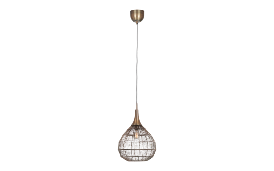 Trio Lighting Trio SORAYA hanglamp | E27 Fitting | oud brons | Ø 42 cm | IP20 | excl. 1x E27 | max. 10W