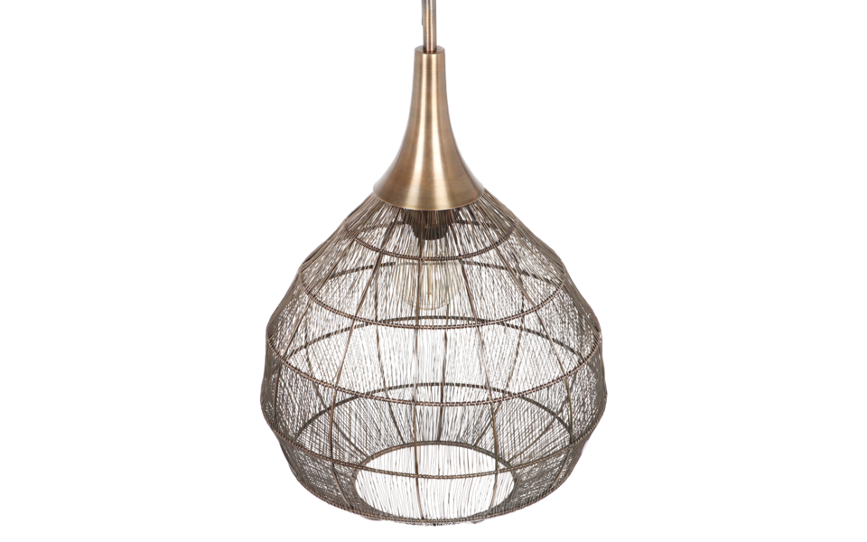 Trio Lighting Trio SORAYA hanglamp | E27 Fitting | oud brons | Ø 42 cm | IP20 | excl. 1x E27 | max. 10W