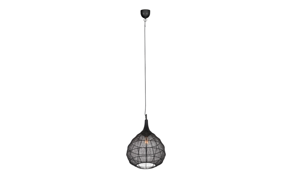 Trio Lighting Trio SORAYA pendant light | 1x E27 max 40W | black | Ø 42 cm | IP20 | 150 cm
