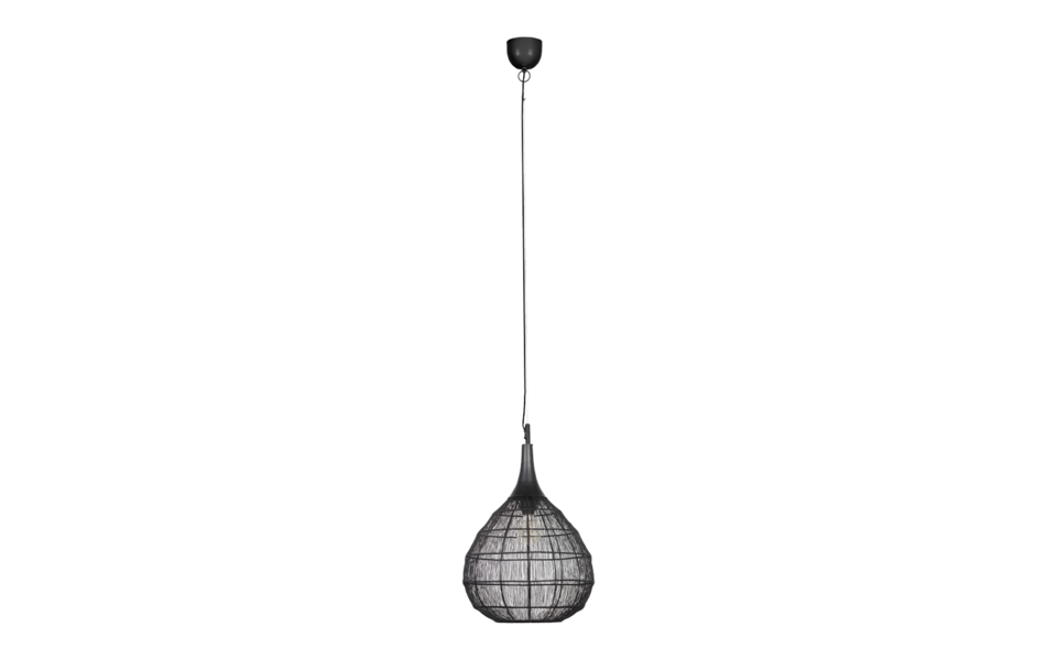 Trio Lighting Trio SORAYA pendant light | 1x E27 max 40W | black | Ø 42 cm | IP20 | 150 cm
