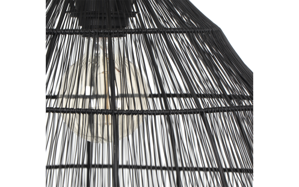 Trio Lighting Trio SORAYA pendant light | 1x E27 max 40W | black | Ø 42 cm | IP20 | 150 cm