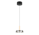 Trio Lighting Trio CELESTE hanglamp | LED | mat zwart met verchroomd | Ø 22 cm | IP20 | 1x 10W | 1100 lm | 3000K | dimbaar