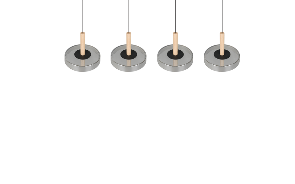 Trio Lighting Trio CELESTE LED pendant light | 1x 30W 3500 lm 3000K | black | IP20 | 150 cm