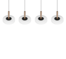 Trio Lighting Trio CELESTE hanglamp | LED | koffie met wit | 115 x 22 cm | IP20 | 4x 7,5W | 750 lm | 3000K | dimbaar