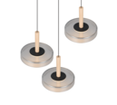 Trio Lighting Trio CELESTE hanglamp | LED | mat zwart met verchroomd | Ø 35 cm | IP20 | 3x 7,5W | 750 lm | 3000K | dimbaar