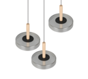 Trio Lighting Trio CELESTE hanglamp | LED | mat zwart met verchroomd | Ø 35 cm | IP20 | 3x 7,5W | 750 lm | 3000K | dimbaar