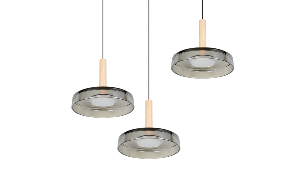 Trio Lighting Trio CELESTE hanglamp | LED | mat zwart met verchroomd | Ø 35 cm | IP20 | 3x 7,5W | 750 lm | 3000K | dimbaar