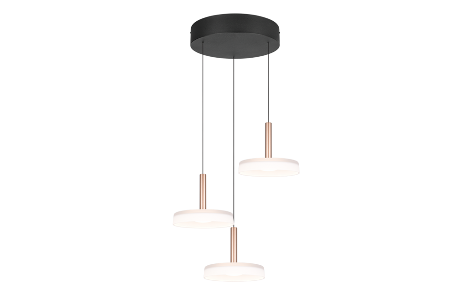 Trio Lighting Trio CELESTE LED pendant light | 1x 23W 2600 lm 3000K | mocha brown | Ø 50 cm | IP20 | 200 cm