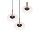 Trio Lighting Trio CELESTE hanglamp | LED | koffie met wit | Ø 35 cm | IP20 | 3x 7,5W | 750 lm | 3000K | dimbaar