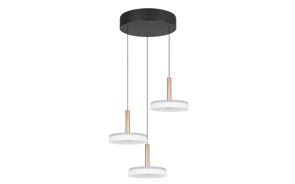 Trio Lighting Trio CELESTE LED pendant light | 1x 23W 2600 lm 3000K | mocha brown | Ø 50 cm | IP20 | 200 cm