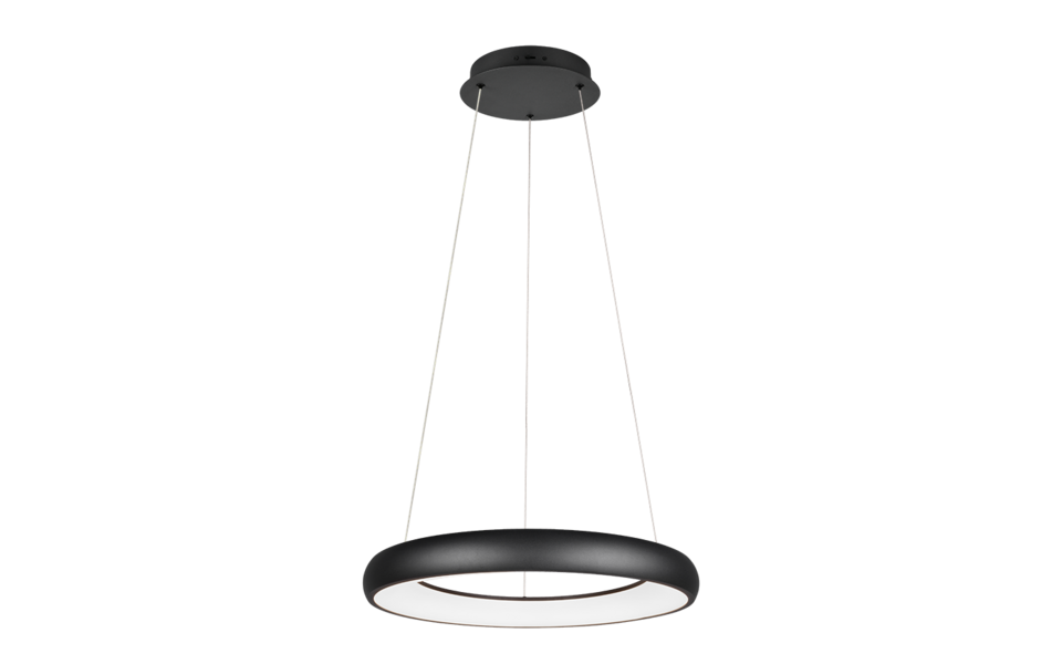 Trio Lighting Trio CARDONA LED pendant light | 1x 40W 4800 lm 4000K | black | Ø 60 cm | IP20 | 150 cm