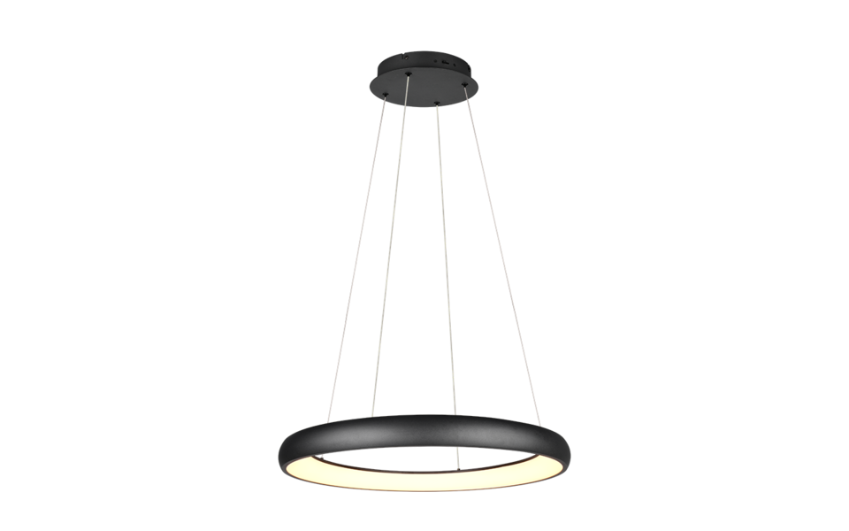 Trio Lighting Trio CARDONA hanglamp | LED | mat zwart | Ø 75 cm | IP20 | 1x 59W | 6900 lm | 2300+3000+4000K | dimbaar Trio Lighting Trio CARDONA hanglamp | LED | mat zwart | Ø 75 cm | IP20 | 1x 59W | 6900 lm | 2300+3000+4000K | dimbaar