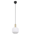 Trio Lighting Trio DIVA hanglamp | E27 Fitting | messing mat met wit | Ø 20 cm | IP20 | excl. 1x E27 | max. 10W