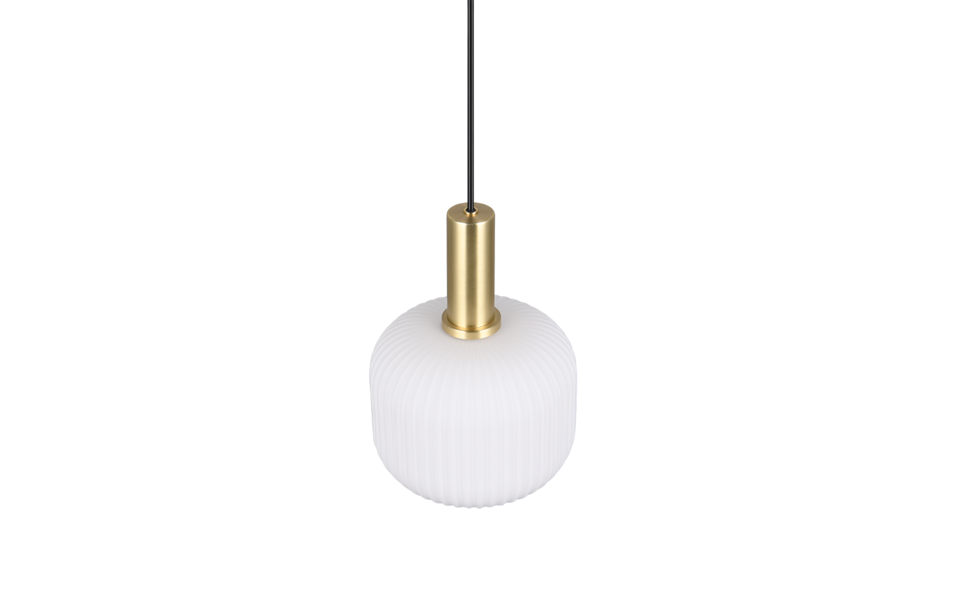 Trio Lighting Trio DIVA hanglamp | E27 Fitting | messing mat met wit | Ø 20 cm | IP20 | excl. 1x E27 | max. 10W