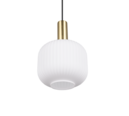 Trio Lighting Trio DIVA hanglamp | E27 Fitting | messing mat met wit | Ø 20 cm | IP20 | excl. 1x E27 | max. 10W