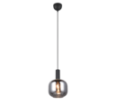 Trio Lighting Trio DIVA hanglamp | E27 Fitting | mat zwart met verchroomd | Ø 20 cm | IP20 | excl. 1x E27 | max. 10W