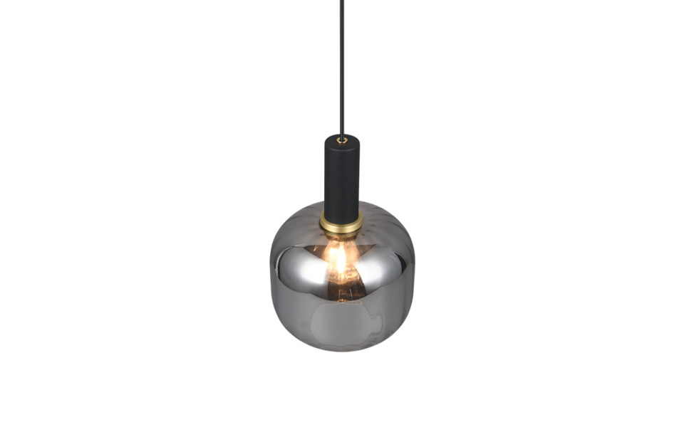 Trio Lighting Trio DIVA hanglamp | E27 Fitting | mat zwart met verchroomd | Ø 20 cm | IP20 | excl. 1x E27 | max. 10W Trio Lighting Trio DIVA hanglamp | E27 Fitting | mat zwart met verchroomd | Ø 20 cm | IP20 | excl. 1x E27 | max. 10W