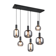 Trio DIVA hanglamp | E27 | zwart/chroom | 92x35 cm | uitv. 1 Trio DIVA hanglamp | E27 | zwart/chroom | 92x35 cm | uitv. 1