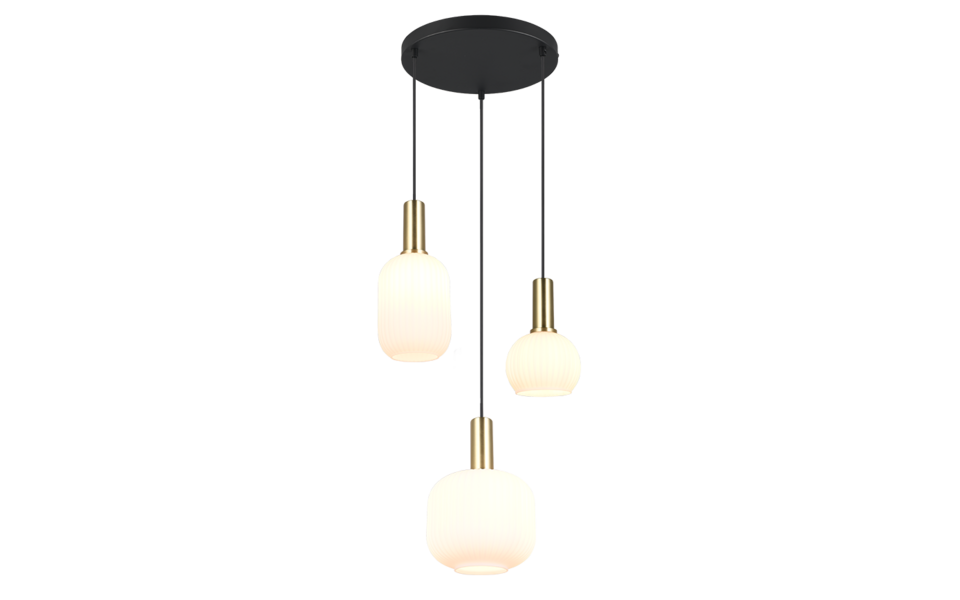 Trio Lighting Trio DIVA pendant light | 3x E27 max 40W | Ø 30 cm | IP20 | 150 cm Trio Lighting Trio DIVA pendant light | 3x E27 max 40W | Ø 30 cm | IP20 | 150 cm
