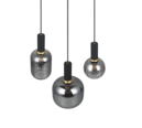 Trio Lighting Trio DIVA hanglamp | E27 Fitting | mat zwart met verchroomd | Ø 30 cm | IP20 | excl. 3x E27 | max. 10W