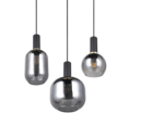 Trio Lighting Trio DIVA hanglamp | E27 Fitting | mat zwart met verchroomd | Ø 30 cm | IP20 | excl. 3x E27 | max. 10W