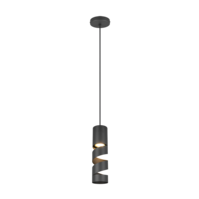 Trio STREAM hanglamp | mat zwart | IP20 | GU10 Fitting | Ø 12 cm