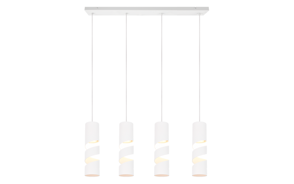 Trio Lighting Trio STREAM hanglamp | GU10 Fitting | wit mat | Ø 7,5 cm | IP20 | excl. 4x GU10 | max. 10W Trio Lighting Trio STREAM hanglamp | GU10 Fitting | wit mat | Ø 7,5 cm | IP20 | excl. 4x GU10 | max. 10W