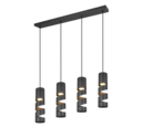 Trio Lighting Trio STREAM pendant light | 4x GU10 | black | Ø 80 cm | IP20 | 150 cm