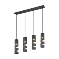 Trio STREAM pendant light | GU10 | black | Ø 80 cm | IP20 Trio STREAM pendant light | GU10 | black | Ø 80 cm | IP20
