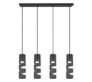 Trio Lighting Trio STREAM pendant light | 4x GU10 | black | Ø 80 cm | IP20 | 150 cm