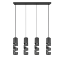 Trio Lighting Trio STREAM pendant light | 4x GU10 | black | Ø 80 cm | IP20 | 150 cm
