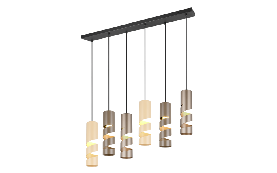 Trio Lighting Trio STREAM pendant light | 6x GU10 | Ø 100 cm | IP20 | 150 cm Trio Lighting Trio STREAM pendant light | 6x GU10 | Ø 100 cm | IP20 | 150 cm